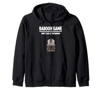 Funny Jungle Primate Baboon Game Don’t Look at the Baboon Zip Hoodie