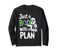 Funny Just A Boo With A Plan Cute Halloween Long Sleeve T-Shirt