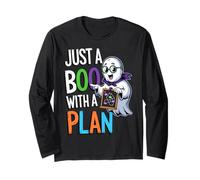 Funny Just A Boo With A Plan Cute Halloween Long Sleeve T-Shirt