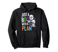 Funny Just A Boo With A Plan Cute Halloween Pullover Hoodie