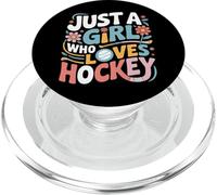 Funny Just A Girl Who Loves Hockey Ice Sports Women PopSockets PopGrip for MagSafe