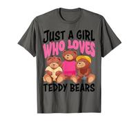 Funny Just A Girl Who Loves Teddy Bears Gift Love Plush Toys T-Shirt