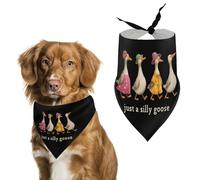 Funny Just A Silly Goose Funny Dog Bandana Cats Puppies Triangle Scarf for Small Medium Large Pet
