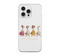 Funny Just A Silly Goose Slim Phone Cases Cover Compatible with iPhone 16/16 Plus/16 Pro/16 Pro Max/16 E