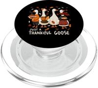 Funny Just A Thankful Goose Turkey For Fall Thanksgiving PopSockets PopGrip for MagSafe
