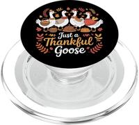 Funny Just A Thankful Goose Turkey For Fall Thanksgiving PopSockets PopGrip for MagSafe