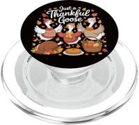 Funny Just A Thankful Goose Turkey For Fall Thanksgiving PopSockets PopGrip for MagSafe