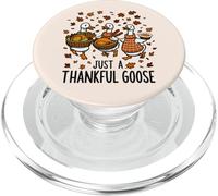Funny Just A Thankful Goose Turkey For Fall Thanksgiving PopSockets PopGrip for MagSafe