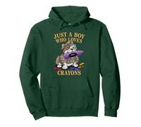 Funny JUST BOY WHO LOVES CRAYONS Troop Crew Military Grunt Pullover Hoodie