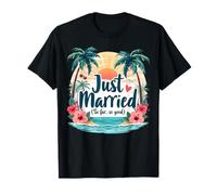 Funny Just Married So Far So Good Beach Couple Honeymoon T-Shirt