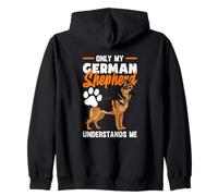 Funny Just My German Shepherd Dog Understands Me Zip Hoodie