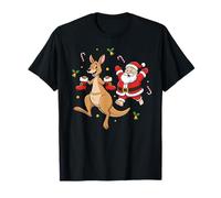 Funny Kangaroo Santa Claus Boots Christmas Womens Mens Kids T-Shirt