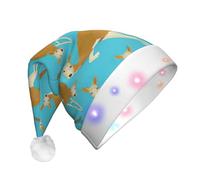 Funny Kangaroo Zoo LED Christmas Hat for Adults Unisex New Year Holiday Party