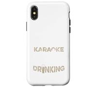 Funny Karaoke Singer Bar Music Lover Singing Drinking Bar Case for iPhone X/XS
