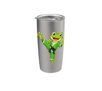 Funny Karate Frog Martial Arts Kicking Design Stainless Steel Insulated Tumbler