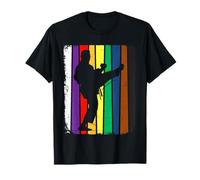 Funny Karate Rainbow Kick Retro Martial Art Warrior Spirit T-Shirt