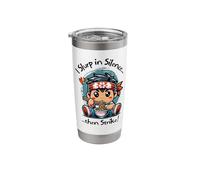 Funny Karate Ramen Boy, I Slurp in Silence Then Strike! Stainless Steel Insulated Tumbler