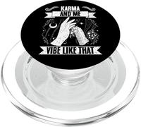 Funny Karma And Me Vibe Like That Cat Pet Cat Owner Cat Fans PopSockets PopGrip for MagSafe