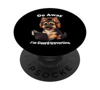 Funny Kawaii German Shepherd Guard-troverting Introvert Dog PopSockets Adhesive PopGrip