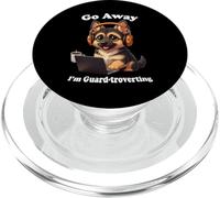 Funny Kawaii German Shepherd Guard-troverting Introvert Dog PopSockets PopGrip for MagSafe