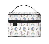 Funny Kawaii Horses Dancing Makeup Bag, Cute Cosmetic Bags for Women, Toiletry Bag, Large Travel Make Up Organizer Bag