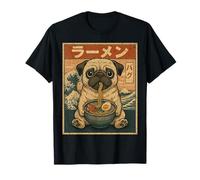 Funny Kawaii Ramen Pug Japanese Noodles Pug Eating Ramen T-Shirt