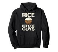 Funny Kawaii Rice Bowl Rice Before Guys Anime Pullover Hoodie