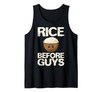 Funny Kawaii Rice Bowl Rice Before Guys Anime Tank Top