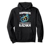 Funny Kazakh Marriage Wear Kazakhstan Wife Husband Pullover Hoodie