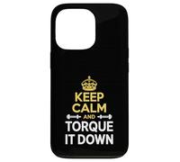 Funny Keep Calm And Torque It Down Ironworker Case for iPhone 13 Pro