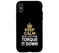 Funny Keep Calm And Torque It Down Ironworker Case for iPhone X/XS