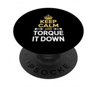 Funny Keep Calm And Torque It Down Ironworker PopSockets Adhesive PopGrip