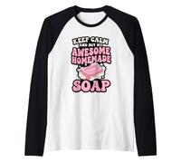 Funny Keep Calm Buy My Awesome Homemade Soap Maker Raglan Baseball Tee
