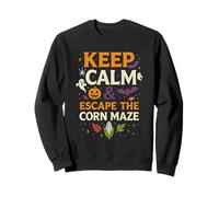 Funny Keep Calm Escape The Corn Maze Halloween Sweatshirt