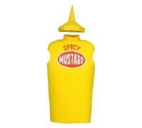 Funny Ketchup Costume - Humorous Cosplay Outfit Party Props | Matching Funny Mustard Costume Design for Couples Groups | Theme Party Halloween Stage Performance Carnival Holiday Birthday Masquerade