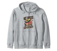 Funny Keto Ketosis Is My Superpower Zip Hoodie