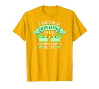 Funny Key Lime Pie T-Shirt, Men, Golden Yellow, Large