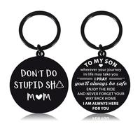Funny Keychain for Guys, Dont Do Stupid ShitKeychain for Kids, 5th 8th Grade Graduation Giift, Fathers Day Gift for Teen Boys Son Gift from Mom to My Son Gift for Teen Boy 16th 18th 21th Birthday
