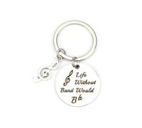 Funny Keychain Gift for Women, Band Fan Key Chain, 'life Without Band Would B' Sentiment Keyring, Mum Birthday Gifts, Personalised Gifts for Women, Funny Inspirational Keychains for Good Friend