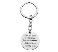 Funny Keyring Friendship Gifts for Best Friend Christmas Birthday Gifts for Bestie I Enunciate Them Clearly Like A Lady BFF Gifts Sassy Girl Gift Novelty and Funny Gag Gifts for Friends Coworker
