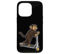 Funny Kick Scooter Monkey E-Scooting Ride Funny Rider Case for iPhone 13 Pro