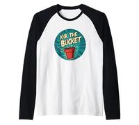 Funny Kick the Bucket Idiom Costume for Adults and Kids Raglan Baseball Tee