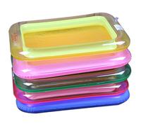 Funny Kid Square Inflatable Elevated Large Sandbox Tray Castle Stacking Play Toy Random Color and CreativeDurability