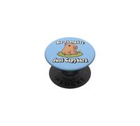 Funny Kids Kawaii Meme Chill No Thoughts Just Capybara Vibes PopSockets Adhesive PopGrip