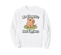 Funny Kids Kawaii Meme Chill No Thoughts Just Capybara Vibes Sweatshirt