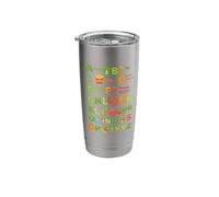 Funny Kids Learning Food Alphabets Chart Visual A-Z Learning Stainless Steel Insulated Tumbler