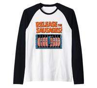 Funny Kier Starmer Parody Release The Sausages Raglan Baseball Tee
