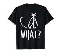 Funny Killer Cat Halloween Dark Humor Cat Lover Cat Mom Dad T-Shirt