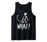Funny Killer Cat Halloween Dark Humor Cat Lover Cat Mom Dad Tank Top