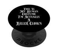 Funny Killer Clown Halloween Costume Scary Circus Clown PopSockets Adhesive PopGrip